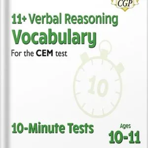 خرید و دانلود نسخه کامل کتاب New 11+ CEM 10-Minute Tests: Verbal Reasoning Vocabulary – Ages 10-11 by CGP Books PDF