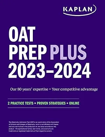 خرید و دانلود نسخه کامل کتاب OAT Prep Plus 2023-2024: 2 Practice Tests + Proven Strategies + Online (Kaplan Test Prep)_6a6e0533ea5c6.jpeg خرید و دانلود نسخه کامل کتاب OAT Prep Plus 2023-2024: 2 Practice Tests + Proven Strategies + Online (Kaplan Test Prep)