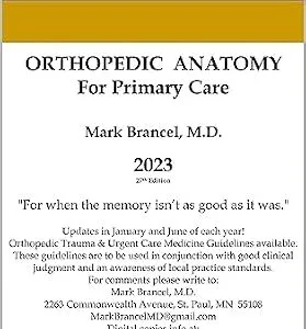 خرید و دانلود نسخه کامل کتاب زبان اصلی Orthopedic Anatomy For Primary Care: 2023, 27th Annual Edition, Version 2 PDF | دانلود کتاب خارجی