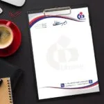 خرید و دانلود سربرگ بیمه دانا بصورت لایه باز آبی و قرمز