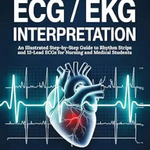 خرید و دانلود نسخه کامل کتاب ECG / EKG INTERPRETATION: An Illustrated Step-by-Step Guide to Rhythm Strips and 12-Lead ECGs for Nursing and Medical Students