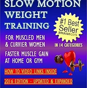 خرید و دانلود نسخه کامل کتاب SLOW MOTION WEIGHT TRAINING – FOR MUSCLED MEN & CURVIER WOMEN – FASTER MUSCLE GAIN AT HOME OR GYM – HOW TO VIDEO LINKS INSIDE (Weight Training, Bodybuilding) (HOW TO BOOK & GUIDE FOR SMART DUMMIES 2)