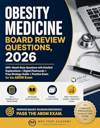 خرید و دانلود نسخه کامل کتاب Obesity Medicine Board Review Questions, 2026: 501+ Board-Style Questions with Detailed Explanations + Digital Flashcards + Prep Strategy Guide + Practice … Medicine Board Review Series Book 2)_6a7e6010455d8.webp خرید و دانلود نسخه کامل کتاب Obesity Medicine Board Review Questions, 2026: 501+ Board-Style Questions with Detailed Explanations + Digital Flashcards + Prep Strategy Guide + Practice … Medicine Board Review Series Book 2)