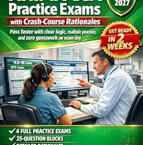 خرید و دانلود نسخه کامل کتاب AHIMA CCA PRACTICE EXAMS WITH CRASH-COURSE RATIONALES: PASS FASTER WITH CLEAR LOGIC, REALISTIC PRACTICE, AND ZERO GUESSWORK ON EXAM DAY