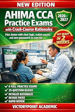 خرید و دانلود نسخه کامل کتاب AHIMA CCA PRACTICE EXAMS WITH CRASH-COURSE RATIONALES: PASS FASTER WITH CLEAR LOGIC, REALISTIC PRACTICE, AND ZERO GUESSWORK ON EXAM DAY_6a7e653e462d7.webp خرید و دانلود نسخه کامل کتاب AHIMA CCA PRACTICE EXAMS WITH CRASH-COURSE RATIONALES: PASS FASTER WITH CLEAR LOGIC, REALISTIC PRACTICE, AND ZERO GUESSWORK ON EXAM DAY