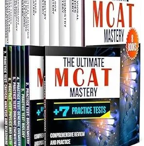 خرید و دانلود نسخه کامل کتاب The Ultimate MCAT Mastery 8 Books + 7 Practice Tests: Comprehensive Review and Practice for 2025-2026 Success