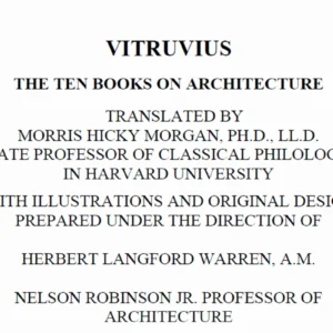 خرید و دانلود نسخه کامل کتاب VITRUVIUS THE TEN BOOKS ON ARCHITECTURE