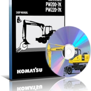 خرید و دانلود نسخه کامل کاتالوگ راهنما (شاپ منوال) بیل مکانیکی کوماتسو مدل PW200-7K,PW220-7K