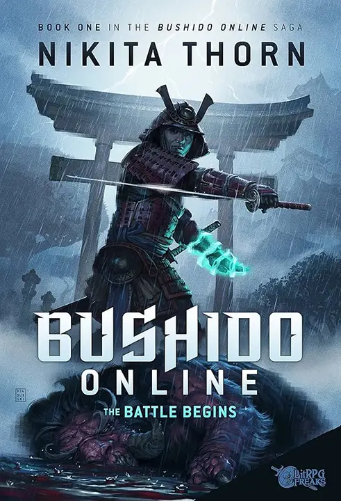 Bushido Online: The Battle Begins by Nikita Thorn_6a0ed6b5791de.webp خرید و دانلود نسخه کامل کتاب صوتی انگلیسی بوشیدو آنلاین: نبرد آغاز میشود، اثر نیکیتا تورن (از مجموعهی بوشیدو آنلاین) Bushido Online: The Battle Begins by Nikita Thorn - تصویر 1