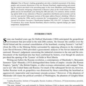 خرید و دانلود نسخه کامل کتاب A New Russian Heartland: The Demographic and Economic Dimension