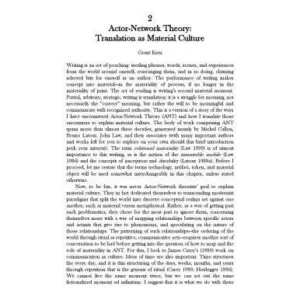 خرید و دانلود نسخه کامل کتاب Actor-Network Theory: Translation as Material Culture