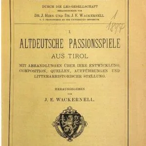 خرید و دانلود نسخه کامل کتاب Altdeutsche Passionsspiele aus Tirol