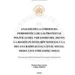 خرید و دانلود نسخه کامل کتاب Análisis de la cobertura periodística de las protestas políticas del 9 de enero del 2023 en la región Puno en RPP Noticias y La Decana Radio Juliaca en el social media live streaming (SMLS)
