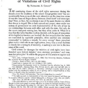 خرید و دانلود نسخه کامل کتاب Civil Actions For Damages Arising out of Violations of Civil Rights
