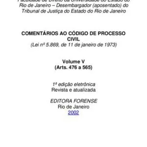 خرید و دانلود نسخه کامل کتاب Comentários ao Código de Processo Civil [brasileiro de 1973, arts. 476 a 505]