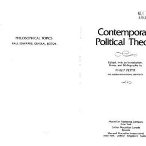 خرید و دانلود نسخه کامل کتاب Contemporary Political Theory (Philosophical Topics)