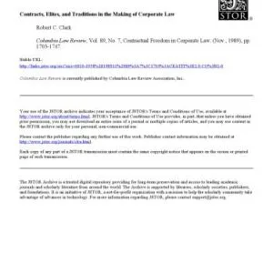 خرید و دانلود نسخه کامل کتاب Contracts, Elites, and Traditions in the Making of Corporate Law