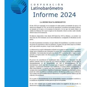 خرید و دانلود نسخه کامل کتاب Corporación Latinobarómetro Informe 2024 : La democracia resiliente
