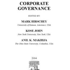 خرید و دانلود نسخه کامل کتاب Corporate Governance, Volume 9 (Advances in Financial Economics)