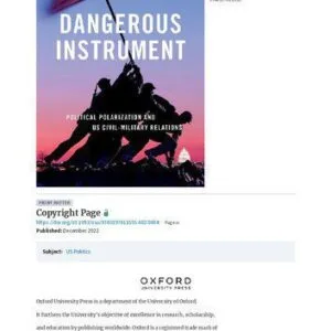 خرید و دانلود نسخه کامل کتاب Dangerous Instrument: Political Polarization and US Civil-Military Relations