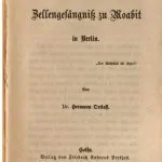 خرید و دانلود نسخه کامل کتاب Das Zellengefängnis zu Moabit in Berlin