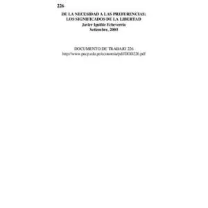 خرید و دانلود نسخه کامل کتاب De la necesidad a las preferencias: los significados de la libertad