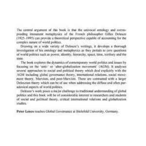 خرید و دانلود نسخه کامل کتاب Deleuze and World Politics: Alter-Globalizations and Nomad Science