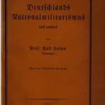 خرید و دانلود نسخه کامل کتاب Deutschlands Nationalmilitarismus und anderes