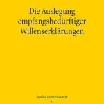خرید و دانلود نسخه کامل کتاب Die Auslegung empfangsbedürftiger Willenserklärungen: Eine Kritik des herrschenden Methodendualismus