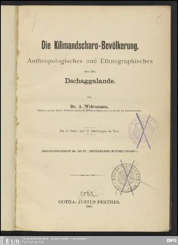 خرید و دانلود نسخه کامل کتاب Die Kilimandscharo-Bevölkerung. Anthropologisches und Ethnographisches aus dem Dschaggalande_6907d9026d106.jpeg خرید و دانلود نسخه کامل کتاب Die Kilimandscharo-Bevölkerung. Anthropologisches und Ethnographisches aus dem Dschaggalande