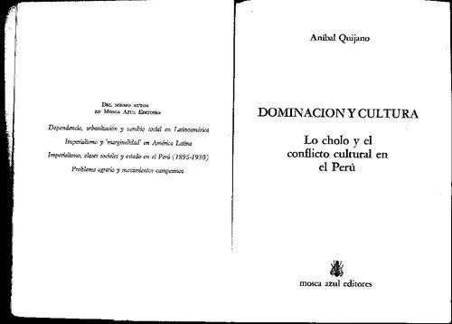 خرید و دانلود نسخه کامل کتاب Dominación y cultura. Lo cholo y el conflicto cultural en el Perú_68e5b4c92750c.jpeg خرید و دانلود نسخه کامل کتاب Dominación y cultura. Lo cholo y el conflicto cultural en el Perú