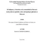 خرید و دانلود نسخه کامل کتاب El indígena y el mestizo en la comunidad de Marcará (Carhuaz, Áncash). Incluyendo un apéndice sobre antropología aplicada en Marcará