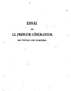 خرید و دانلود نسخه کامل کتاب Essai sur le principe générateur des constitutions