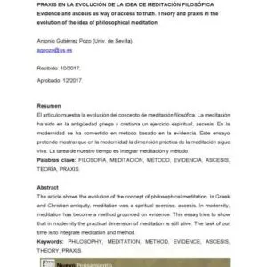 خرید و دانلود نسخه کامل کتاب Evidencia y ascesis como modos d acceso a la verdad.Teoria y praxis en la evoluc d la idea d meditacion filosófica