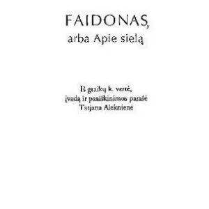 خرید و دانلود نسخه کامل کتاب Faidonas, arba Apie sielą
