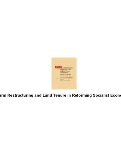 خرید و دانلود نسخه کامل کتاب Farm Restructuring and land tenure in reforming socialist economies: a comparative analysis of Eastern and Central Europe (286)_68cae599e53b8.jpeg خرید و دانلود نسخه کامل کتاب Farm Restructuring and land tenure in reforming socialist economies: a comparative analysis of Eastern and Central Europe (286)