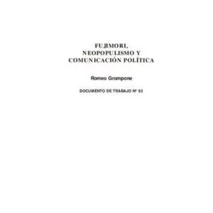 خرید و دانلود نسخه کامل کتاب Fujimori, neopopulismo y comunicación política
