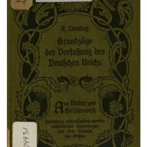 خرید و دانلود نسخه کامل کتاب Grundzüge der Verfassung des Deutschen Reichs. Sechs Vorträge