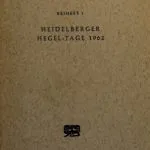 خرید و دانلود نسخه کامل کتاب Heidelberger Hegel-Tage 1962. Vorträge und Dokumete