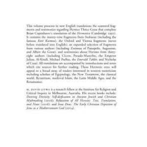 خرید و دانلود نسخه کامل کتاب Hermetica II: The Excerpts of Stobaeus, Papyrus Fragments, and Ancient Testimonies in an English Translation with Notes and Introduction