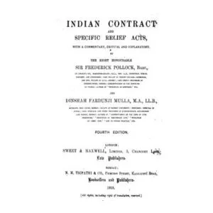 خرید و دانلود نسخه کامل کتاب Indian Contract and Specific Relief Acts