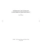 خرید و دانلود نسخه کامل کتاب Information And Uncertainty In The Theory Of Monetary Policy