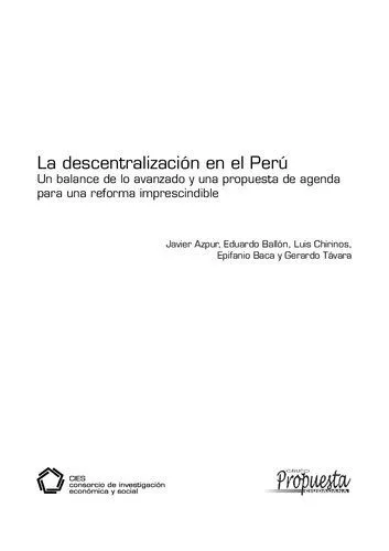 خرید و دانلود نسخه کامل کتاب La descentralización en el Perú. Un balance de lo avanzado y una propuesta de agenda para una reforma imprescindible_68e7ccdd309ca.jpeg خرید و دانلود نسخه کامل کتاب La descentralización en el Perú. Un balance de lo avanzado y una propuesta de agenda para una reforma imprescindible