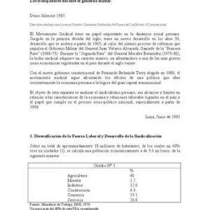 خرید و دانلود نسخه کامل کتاب La evolución reciente del movimiento sindical en el Perú. Los trabajadores durante el gobierno militar 1968-1980