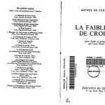 خرید و دانلود نسخه کامل کتاب La faiblesse de croire