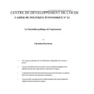 خرید و دانلود نسخه کامل کتاب La Faisabilité politique de l’ajustement