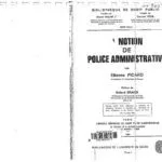 خرید و دانلود نسخه کامل کتاب La notion de police administrative