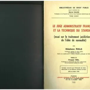 خرید و دانلود نسخه کامل کتاب Le juge administratif francais et la technique du standard