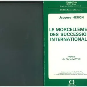 خرید و دانلود نسخه کامل کتاب Le morcellement des successions internationales