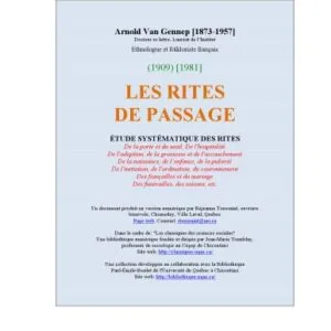 خرید و دانلود نسخه کامل کتاب Les rites de passage